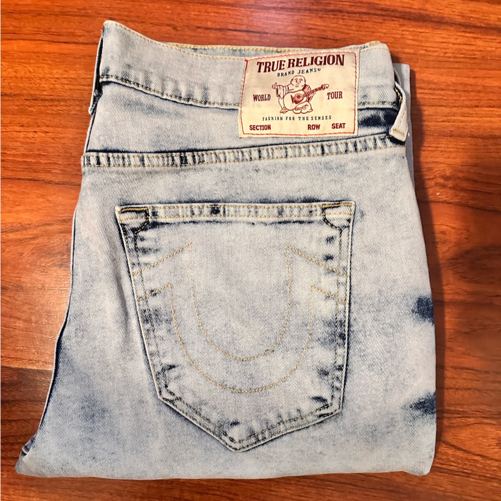 True Religion Men's Light Blue Slim Jeans